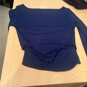 Women's Blue Long Sleeve Top